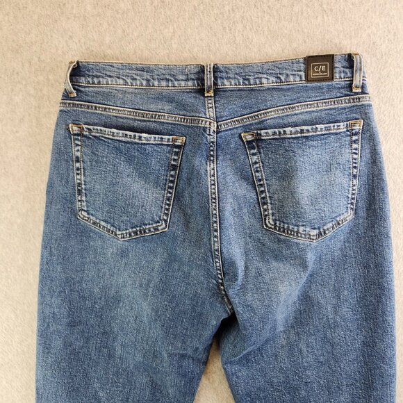 Current Elliott Jeans Womens 30 Blue High Rise Tapered Leg Whiskered Denim - Picture 5 of 9